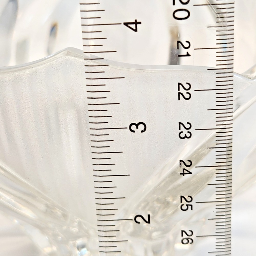 Crystal Clear/frosted Crystal Novellette II Pattern Lead‎ Crystal Candy Dish 9" - Picture 16 of 16